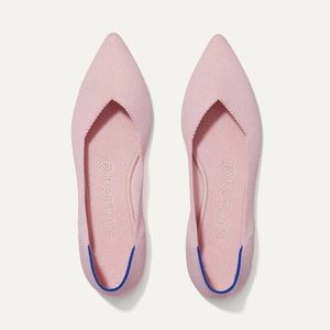 Rothy’s Pink Knit Pointed Toe Ballet Flats